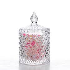 Decorative glass look no further than alibaba.com for the most attractive decorative glass containers with lids and give your home a modern look with trendy containers. S L Stylish Glass Candy Jar Jewlry Container Box Decorative Container With Lid Kitchen Dining Bar Kitchen Storage Organization