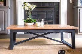 Ana built their coffee table using scrap wood from their cabin, but this coffee table plan is optimized for minimal waste using off the shelf whitewood boards, available at most home improvement stores. Rustic Industrial Coffee Table The House Of Wood