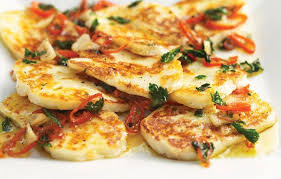 Halloumi With Garlic Chilli And Coriander Haloumi Rezepte Rezepte Halloumi Rezepte