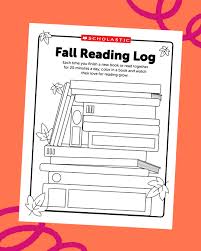 Help your kid "fall" in love with reading by using this fun, free  fall-themed reading log! For every book they read, have them write down or  color in the spine of a