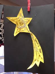 Shooting Star Art With Glitter January Art Preschool Activities Name Crafts