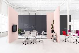 A Meeting Space Is Designed To Support Information Sharing Whether It S A Single Speaker At The Modern Office Interiors Workplace Design Office Interior Design
