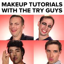 The Try Guys Try Makeup Tutorials Video Try Guys Guys Makeup Tutorial