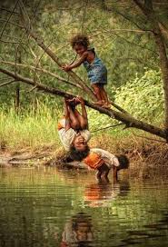 Playing In Trees And Rivers Beautiful Children Photo Life Is Beautiful