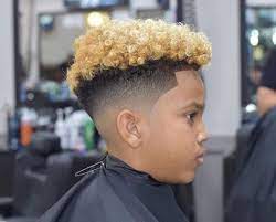 Colored Grown Out Curls On Top This Really Is An Amazing Look That Every Black Boy Would Love To Ch Little Black Boy Haircuts Black Boys Haircuts Boys Haircuts