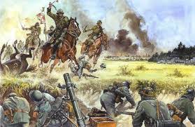 La frontera entre alemania y polonia (en alemán: Carga De Caballeria Polaca Contra La Infanteria Alemana Marek Szyszko Batalla De Weglowa Http Www Elgrancapitan Ilustracion Militar Arte Militar Militar