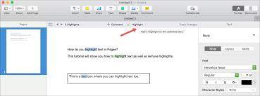 Then at the top click the design tab. How To Highlight Text In Pages On Mac And Ios