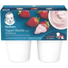 By subscribing you agree to the terms of use and privacy policy. Gerber Yogurt Blends Strawberry 4 Count 3 5 Ounce Cups Pack Of 6 Baby Amazon Com