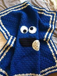 Cookie Monster Baby Blanket By Nerimae65 On Etsy Baby Blanket Crochet Crochet Baby Patterns Crochet Afghan