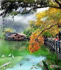 我的水墨寫真 車埕 昔日風華今世情 野驛車埕幾度秋山中歲月幻雲游交通 絡繹輸糖道遐邇營商集物流電廠興工聯鐵路枯榮木業貯池幽楓紅落羽繽紛彩綠意婆娑鷺鴨悠