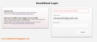 Explore @bidikmisi twitter profile and download videos and photos pemerintah melalui kemdikbud memberikan kesempatan bagi lulusan pendidikan menengah yang tidak mampu | twaku. Solusi Gagal Login Di Vervalpd Vervalptk Dan Vervalsp 2019