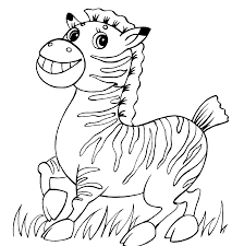 You'll love the easy outlines, the detail in each coloring sheet, and the illustrations that show the beautiful black and white striped coats that make zebras so famous. Happy Zebra Coloring Page Free Printable Coloring Pages For Kids