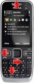 Then you will see option restore factory settings. Restablecimiento Hard Reset Nokia E55 Mostrar Mas Hardreset Info