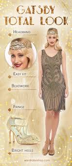 Great Gatsby Inspired Look 1920s Themed Party Vintage Style Outfit Roaring Twenties Retro Look Dre Fashion Great Gatsby Fashion Party Outfits For Women
