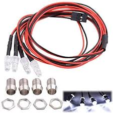 Kalevel 4 Rc Led Light Headlight Kit Rc Car Tail Lights Rc Truck Lights 1 10 1 8 Rc Car Acces In 2020 Truck Lights Car Accessories Cars Trucks
