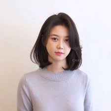 A Imagem Pode Conter 1 Pessoa Close Up Hairstyles Korean Hairstyles Shot Hair Styles Korean Short Hair Short Hair Styles For Round Faces