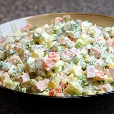 Olivje Salad Salat Gutes Essen Leckeres Essen