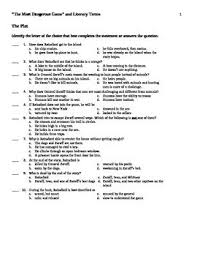 The Most Dangerous Game Test Literary Terms Dangerous Games Plot Map