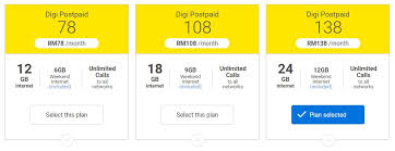 Digi is quietly offering the digi 38 postpaid plan, available to its existing prepaid customers. Mi Go Digi 78 Plan
