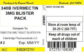 In humans, this includes head lice, scabies, river blindness (onchocerciasis), strongyloidiasis, trichuriasis, ascariasis. Ivermectin Tablets Usp 3mg Ivermectin