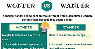 Shipping is always free and returns are accepted at any location. Wonder Vs Wander How To Use Wonder Vs Wander Correctly Confused Words