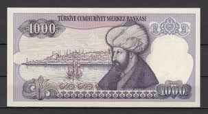 7 Emisyon 1000 Lira B18 952671 Cil Arka Yuzu Banknot Turk Lirasi Madeni Para