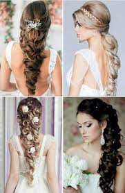 Hairstyles in a long gown can be beautiful. Wedding Hairstyles For Long Hair Western Indian Bridal Hairstyles Long Hair Wedding Styles Bridesmaid Hair Modern Bridal Hairstyles