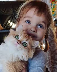 When kids and cats become best friends, magic happens. 🥰 . . . . . .  #TakingOverTheWorldMeow #catsoffacebook #cutecats
