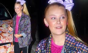 Jojo siwa products from nickelodeon. Jojo Siwa 16 Arrives In West Hollywood In Her Tricked Out Tesla X Covered In Images Of Her Face Daily Mail Online