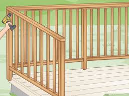 A railing height requirement of 36 inches is common. How To Build A Deck Railing With Pictures Wikihow