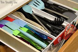 organizing the kitchen utensil drawer