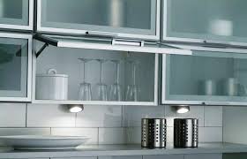 glass cabinet doors add a finishing