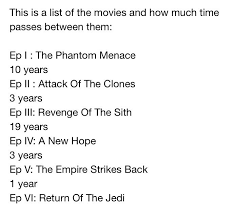 Years Between Films Star Wars Facts Star Wars Memes Star Wars Humor