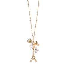 Mudd Long Eiffel Tower Heart Bow Charm Necklace Kohls In 2021 Pretty Necklaces Bow Charms Necklace