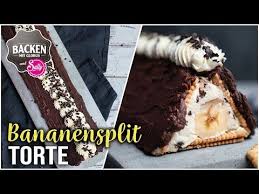 Super Einfache No Bake Bananen Split Torte Diese Torte Benotigt Keinen Backofen Dafur Werden Einfach Butter Bananensplit Torte Bananensplit Torte Ohne Backen