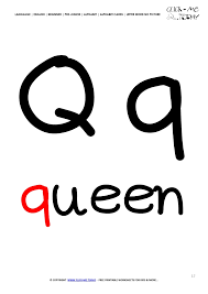 Letter of the week q ! Alphabet Flashcard Without Picture Letter Q