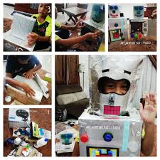 Bahan kitar semula menggunakan kotak. Robot Kraf Dari Bahan Terpakai Art Venture Kids Studio