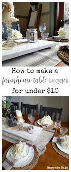 Under 10 Farmhouse Table Runner With Ikea Tea Towels Farmhouse Table Runners Farmhouse Table Trendy Farmhouse Kitchen