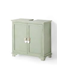 Waschbecken Unterschrank Carlotta Im Romantischen Landhausstil Hellgrun Waschbeckenunterschrank Unterschrank Waschbecken