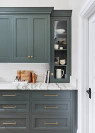 We Want These Green Kitchen Cabinets Stat Kitchen Renovation Kitchen Color Trends Kitchen Cabinet Colors