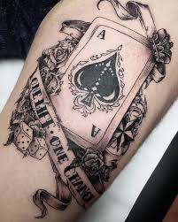 Cut out the flowers but stick with the greenery. Best Ace Tattoos And 5 Free Ace Tattoo Designs Tattoo Insider Ace Tattoo Card Tattoo Ace Of Spades Tattoo