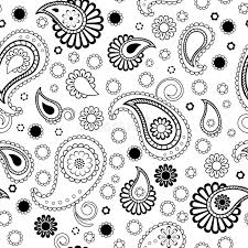 Dark blue background, small white flowers. Black And White Traditional Oriental Paisley Floral Seamless Pattern Vector Stock Vector Illustration Of Decor Fabric 152794703
