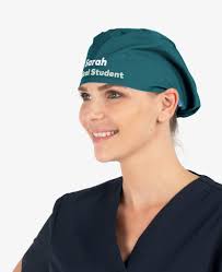 Hello my name is... Printed Elastic Back Scrub Cap