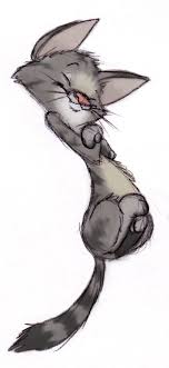 Black And White Cat Drawing Cartoon Kitty Stretch By Shojojim On Deviantart Kitten Drawing Cartoon Cat Drawing Cats Illustration