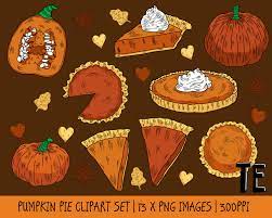 Thanksgiving Pumpkin Pie Clipart Set 13 X Png Images Fall Etsy Clip Art Autumn Theme How To Draw Hands