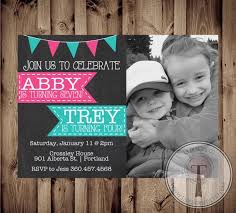 Joint Birthday Party Invitation Wording For Adults Joint Birthday Party Invitation Twin Birthday Invitation Boy Etsy Double Birthday Parties Sibling Birthday Parties Boy Birthday Invitations