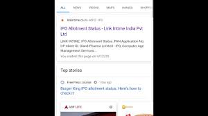 Application number, client id or pan id Burger King Ipo Allotment Status Is Done Live Proof Youtube