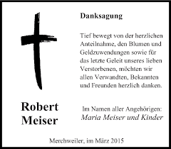 Traueranzeigen von Robert Meiser