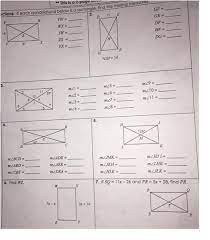 This unit covers sections 8.1, 8.2, and 8.3. Unit 7 Polygons Quadrilaterals Homework 3 Rectangles En Ya Guru