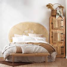 Design, imprimée, avec photo, tressée, lisse ou matelassée. Tete De Lit En Cannage Et Rotin 160 Zara Kha Home Design